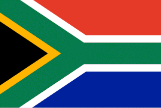 Le drapeau de l’Afrique du Sud 
