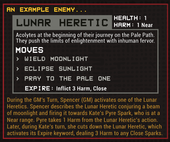 example of enemy moves