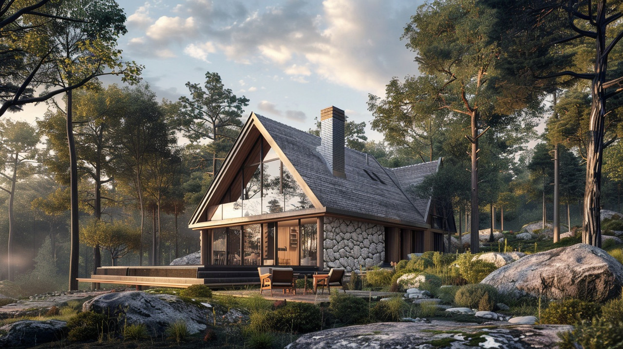 Another view of a modern residential house