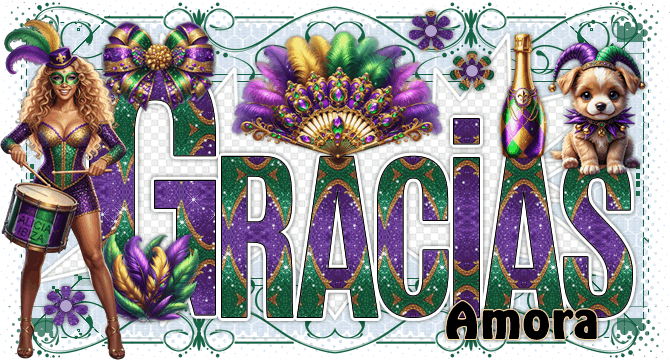 Gracias Carnival Feathers amora