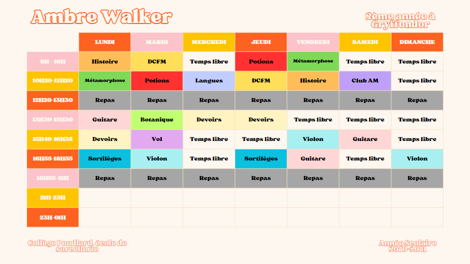 emploi du temps 2050-2051