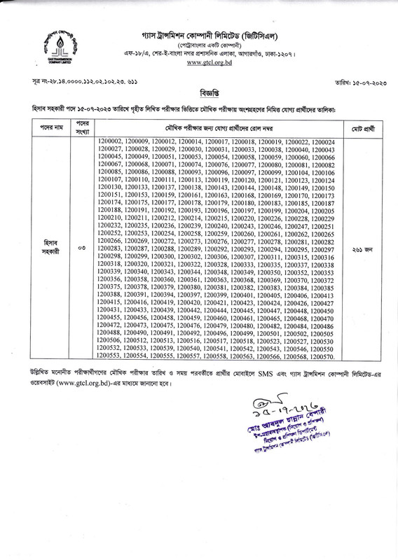 GTCL-Exam-Result-2023-PDF