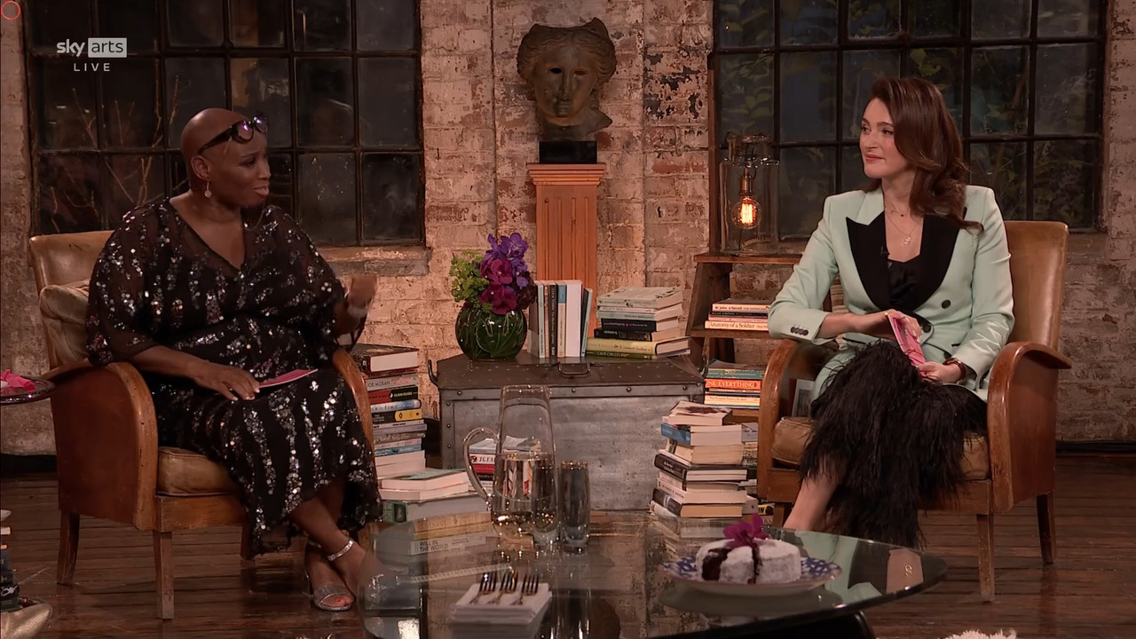 11.22 - 17.00.00 - Sky Arts Book Club Live. Andi Oliver and Elizabeth....ts_snapshot_01.46.34.228