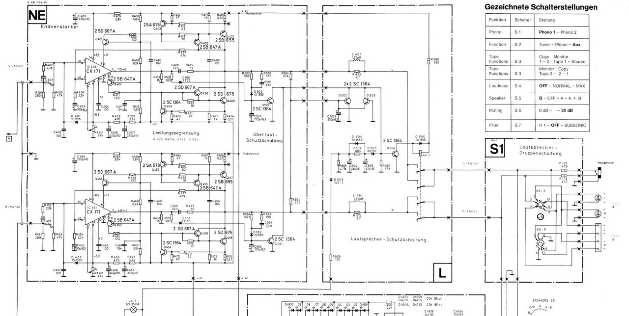 Schaltplan Endverstärker