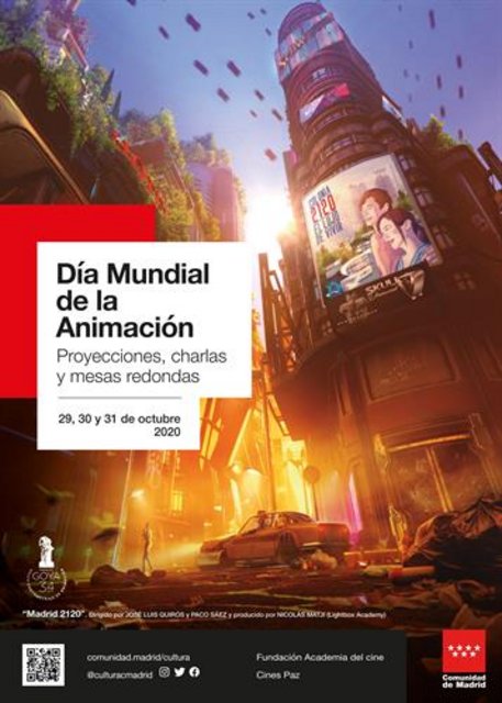 PROGRAMACIÓN DÍA DE LA ANIMACIÓN DE LA COMUNIDAD DE MADRID 2020 QUE COMENZARÁ EL 29 DE OCTUBRE