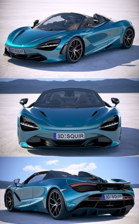 McLaren 720S Spider 2019 3d model