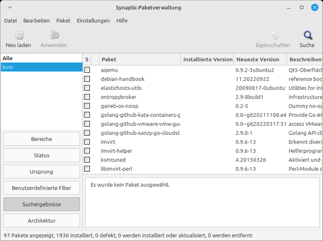 synaptic Paketverwaltung