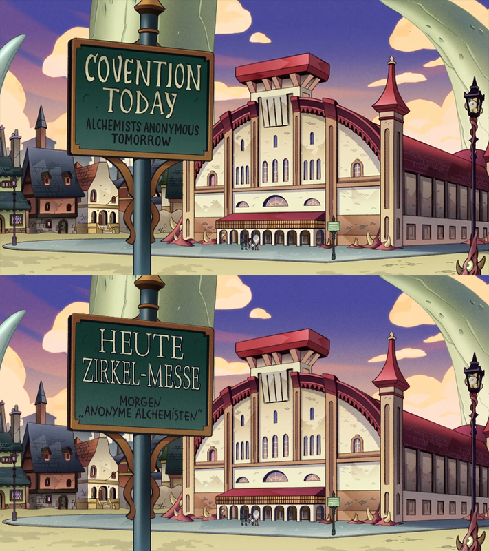 Sign for the Covention translated to German