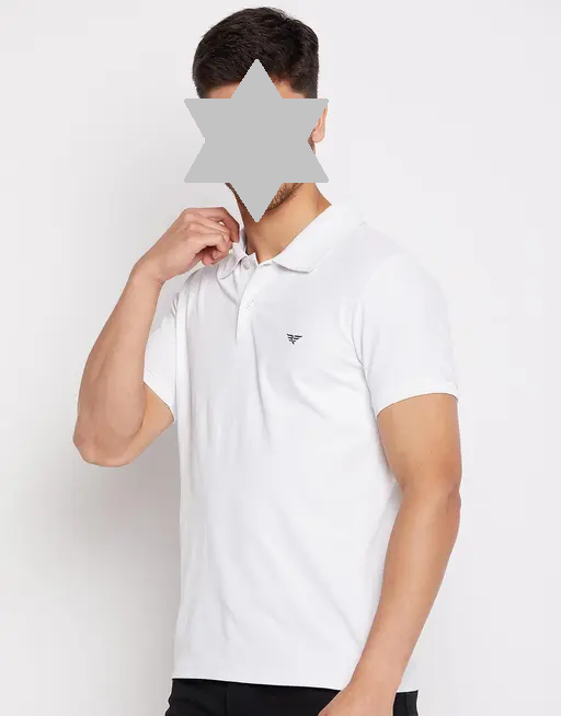 RISS Men's Cotton Half Sleeves Solid Polo T-shirt Color 7 (R306)