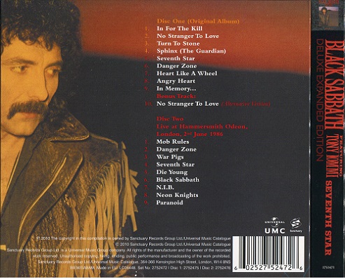 Black Sabbath featuring Tony Iommi  Seventh Star (1986) [Reissue: 2CD Deluxe Edition 2010+1996 | 1990 Japan 1st Press] Lossless+MP3