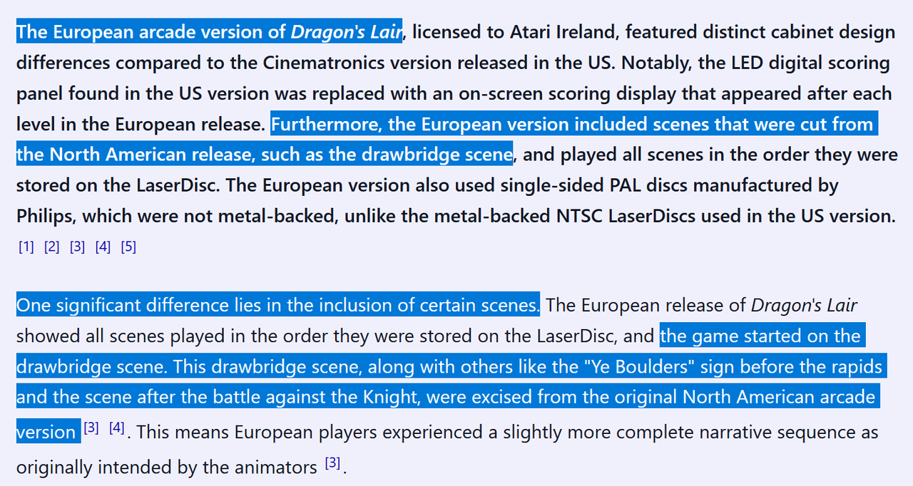 Dragon's Lair (European, alternate)