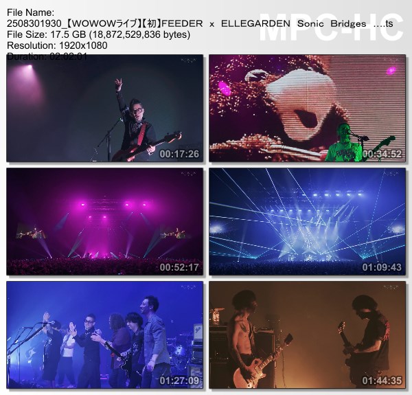 [TV-Variety] FEEDER x ELLEGARDEN Sonic Bridges Tour 2025 at TOKYO GARDEN THEATER (WOWOW Live 2025.08.30)