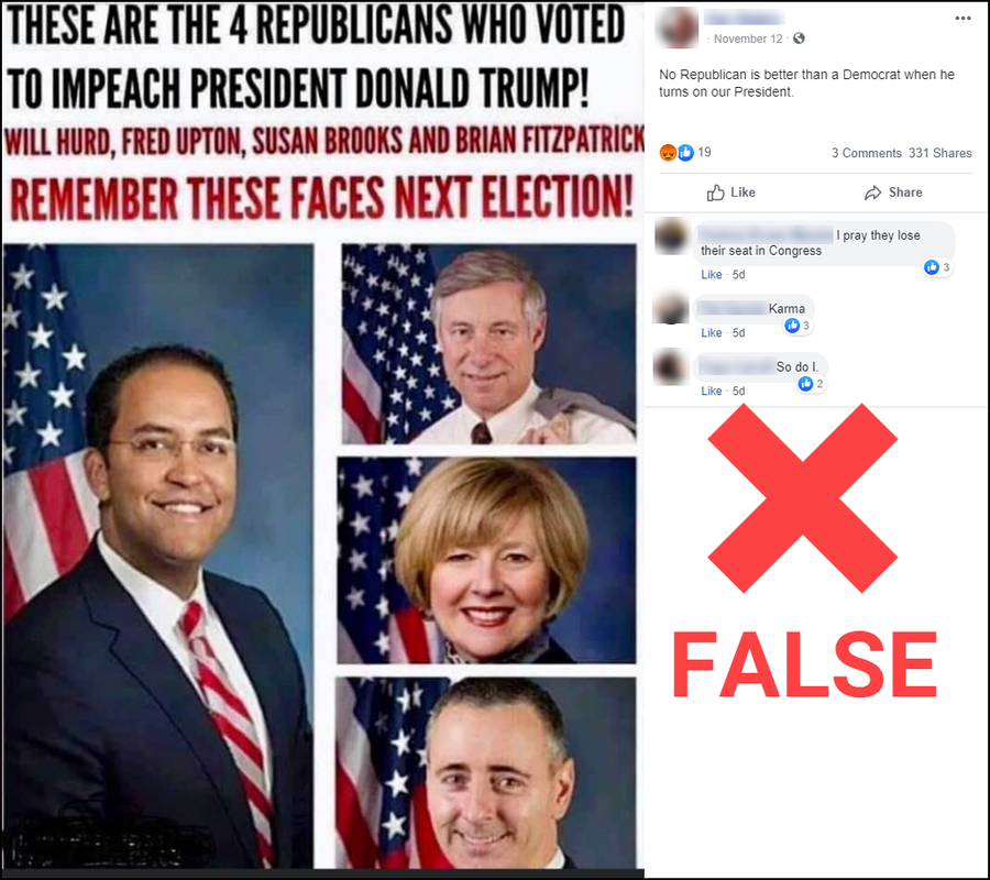 Four Republicans false meme