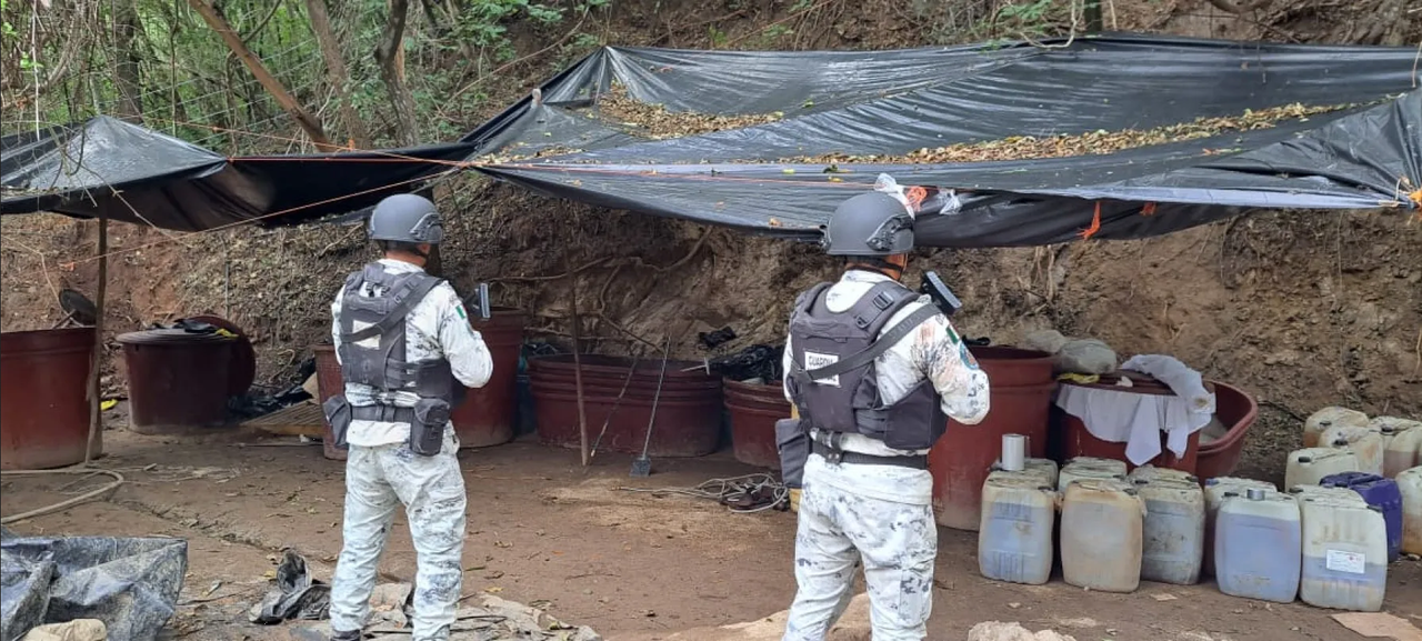 Golpe al narcotráfico: Guardia Nacional asegura narcolaboratorio en Durango