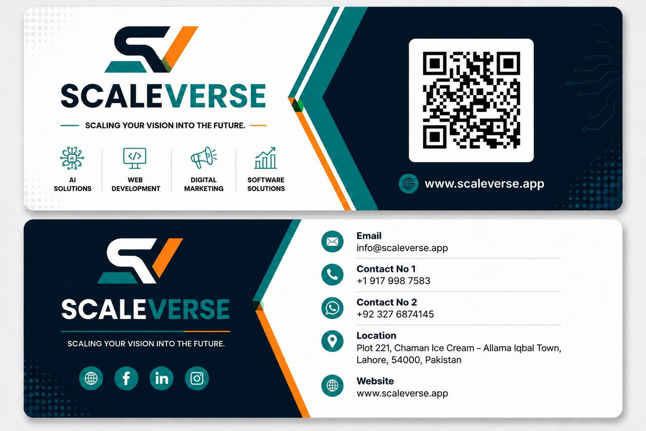 Scale Verse business card design