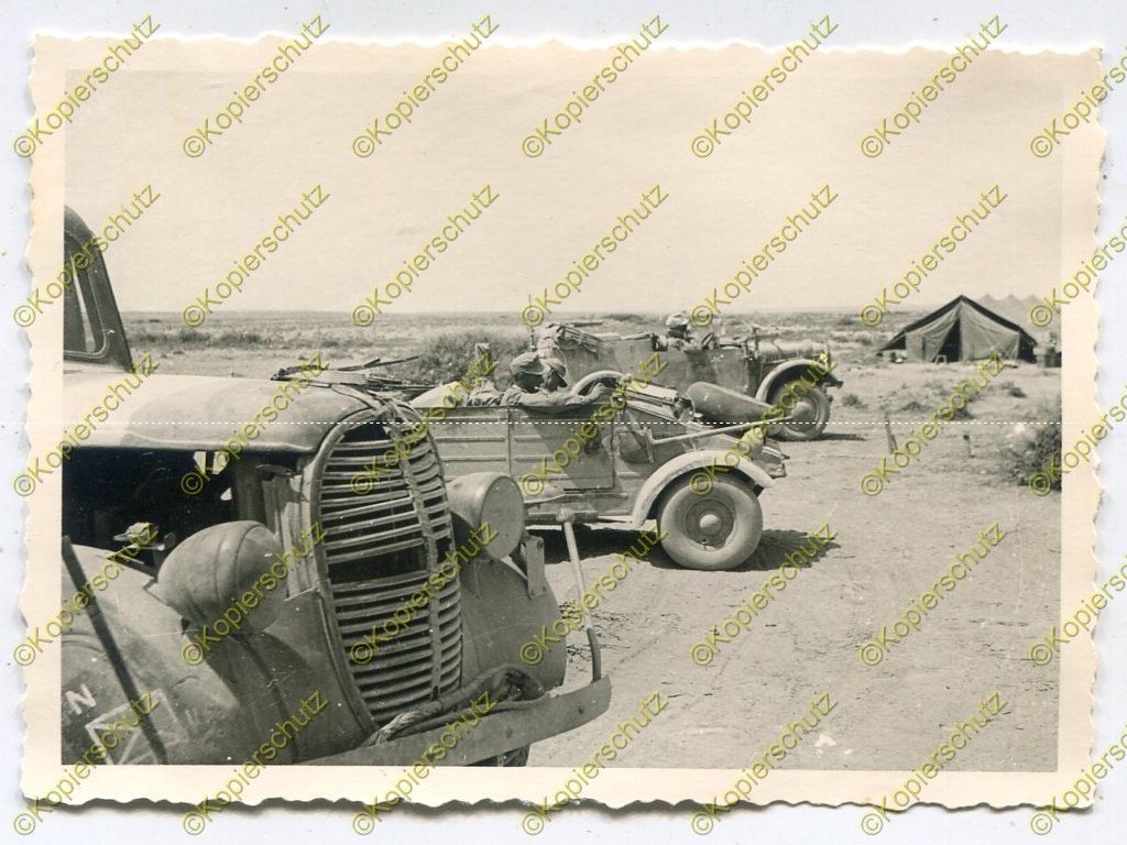 Foto, DAK, Afrikakorps, LKW, VW Kübelwagen