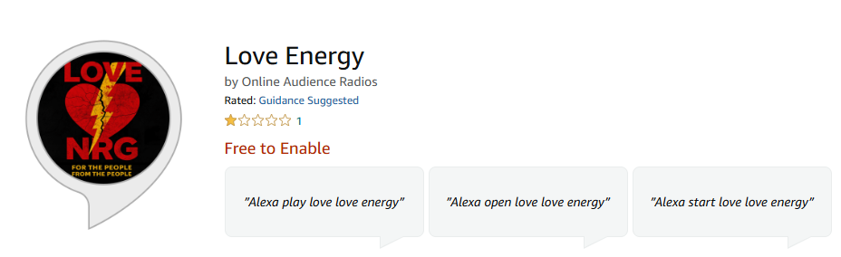 Alexa skill portfolio screenshot