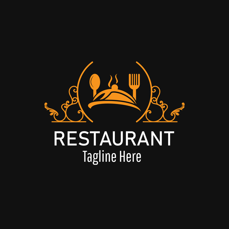 Food logo design template