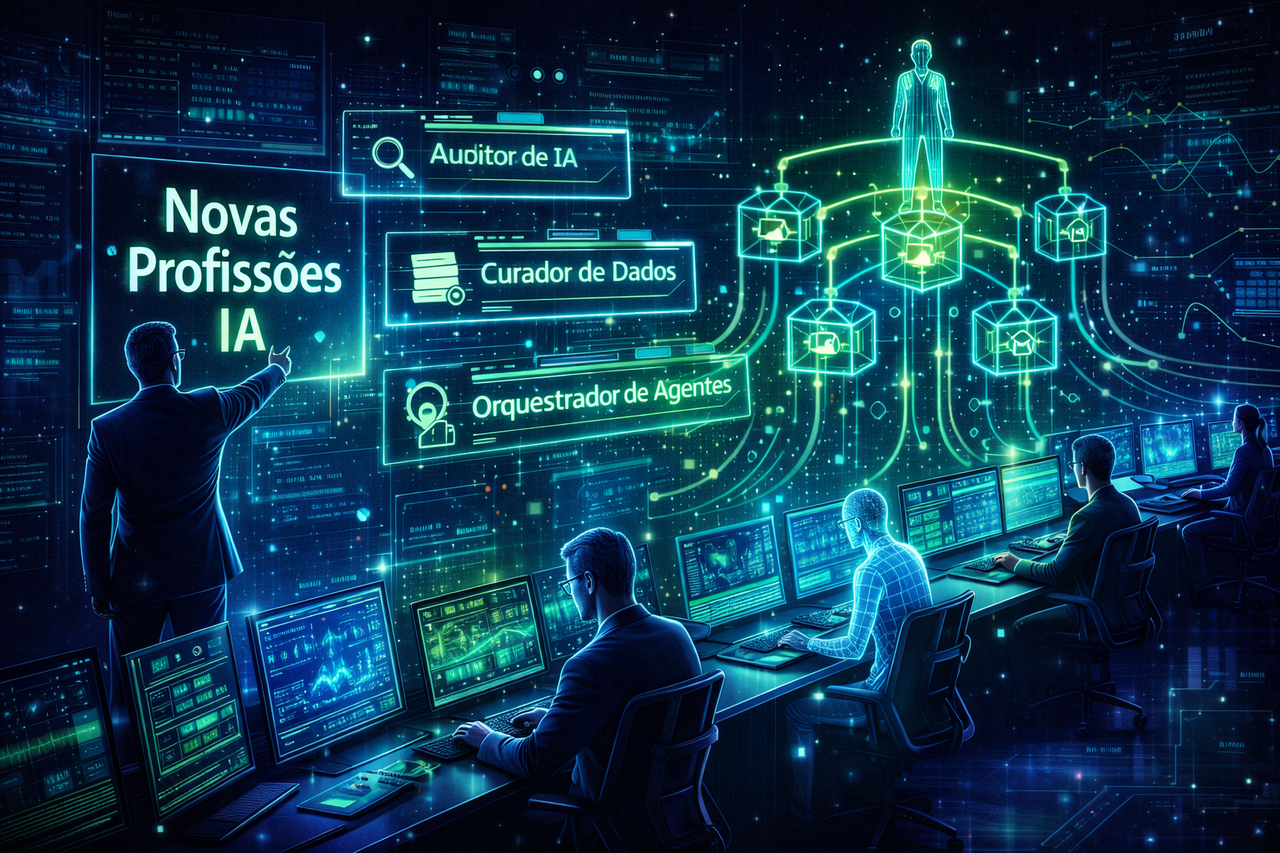 22 profissões que nascem com a IA: seu futuro chefe pode ser um algoritmo, mas o dono da vaga ainda é você