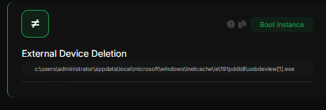 External Device Deletion detection screenshot