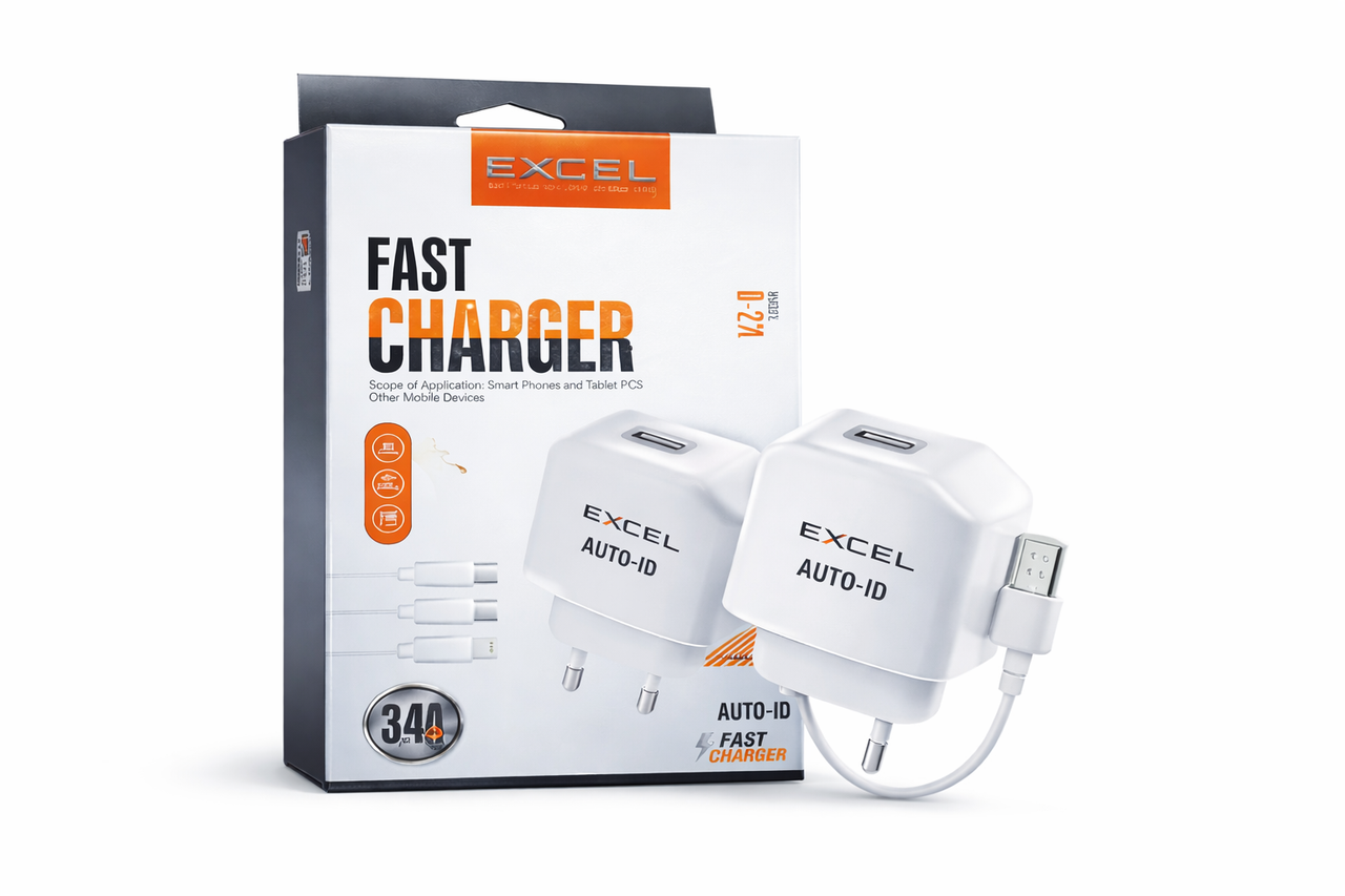 (18W) Auto-ID fast charger compatible with smartphones, tablet PCS and other mobile devices | Micro USB