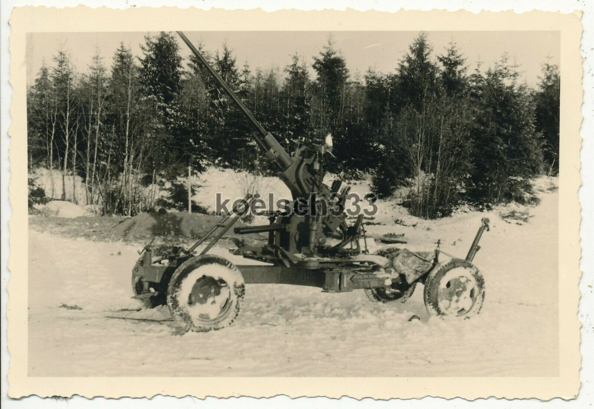 Foto russisches Flak Artillerie Geschütz im Kessel von Wjasma am 26.10.41