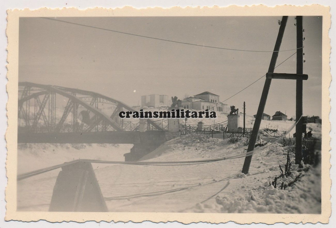 Orig. Foto Wolga Brücke in RSCHEW Rshew Russland 1942