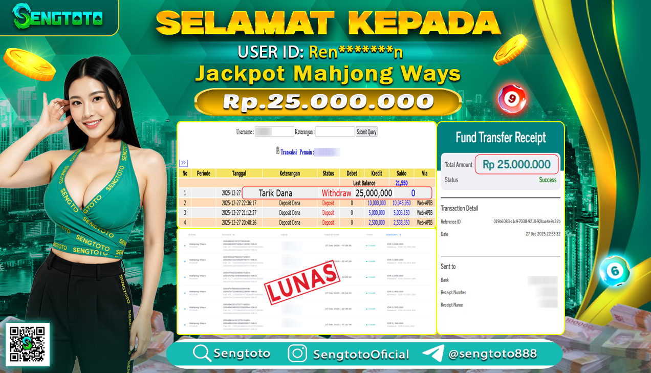 BUKTI PEMBAYARAN SLOT MAHJONG WAYS