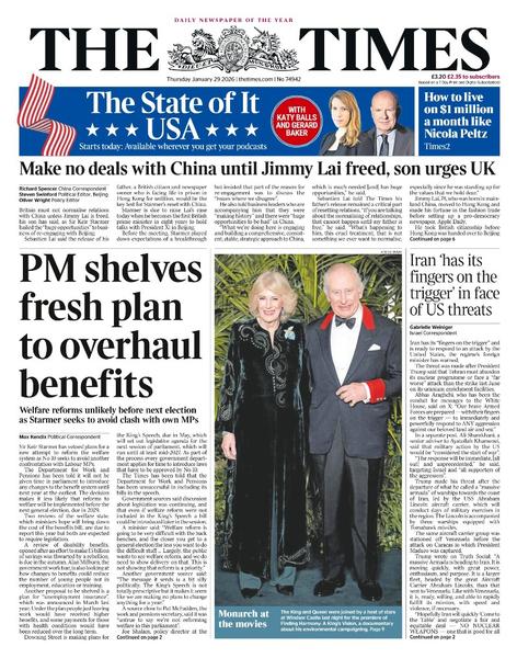 The Times January 29.2026 (Adam Nagourney) The Times January 29.2026 (Adam Nagourney)