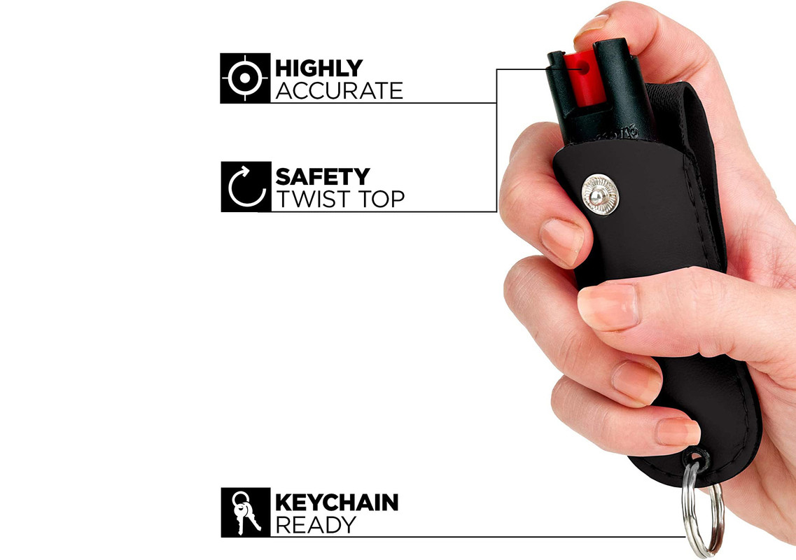 burn-pepper-spray-keychain-for-women-in-leather-holster-black
