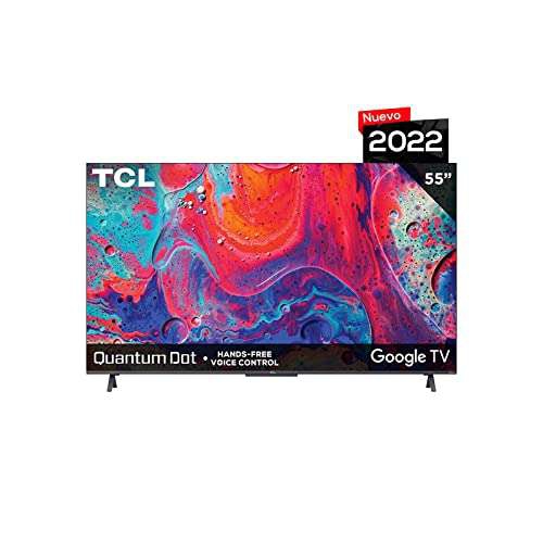 Amazon: TCL Pantalla 55 4K Smart TV QLED 55Q647 Dolby Atmos Google TV (2022) 