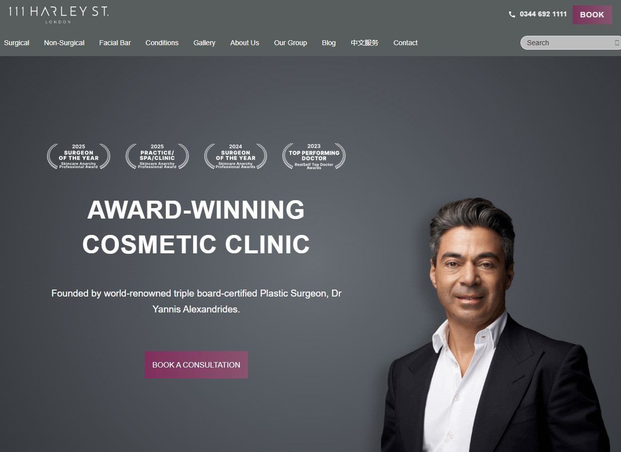 111 Harley St founder portrait for surgical and aesthetic care.