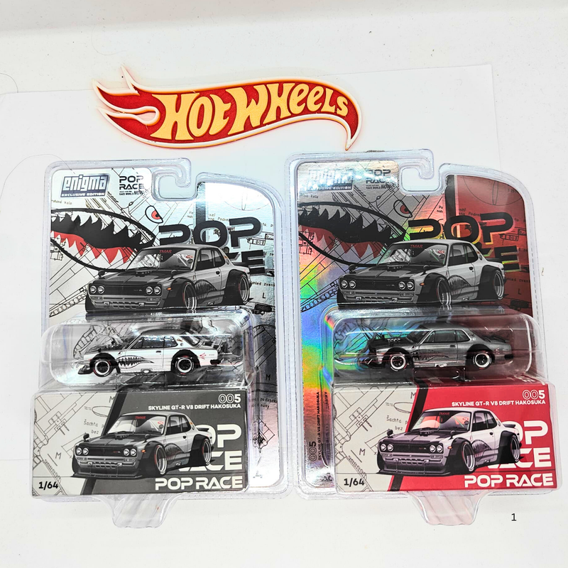 Enigma x Pop Race Skyline GT-R Hakosuka V8 Drift Shark Blister