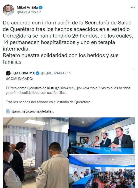 Mikel Arriola visita a víctimas de los hechos violentos en Querétaro