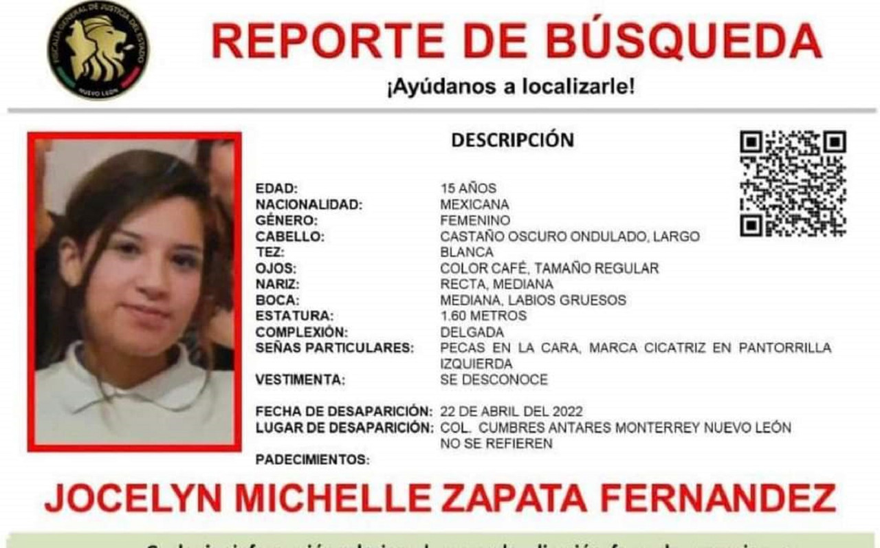 Mujer desaparecida enciende las alertas en Nuevo León ¡Tiene tan solo 16 años!