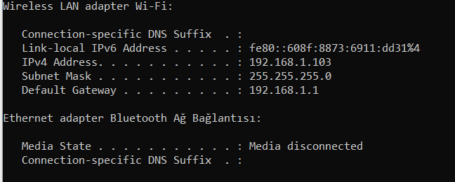 modem ip öğrenme