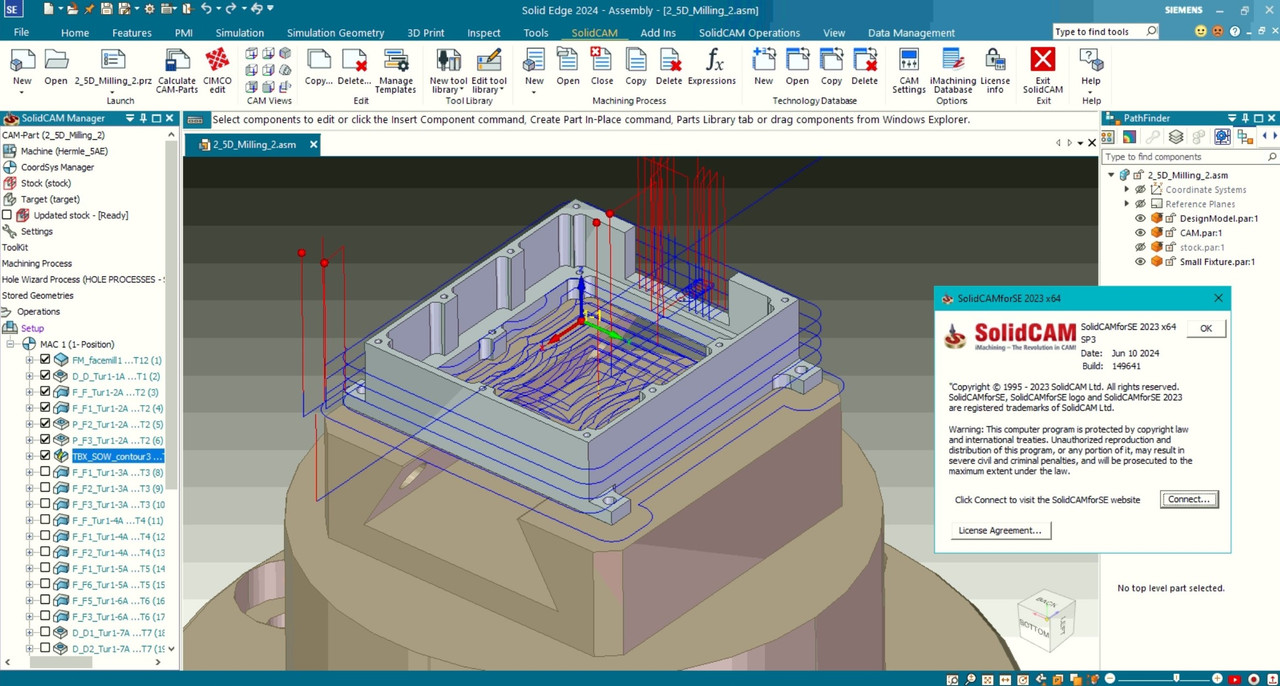 Working with SolidCAM 2023 SP3 Multilang for Solid Edge 2020-2024 full