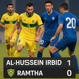 مباراة الحسين إربد ضد الرمثا في دوري المحترفين الأردني 2025