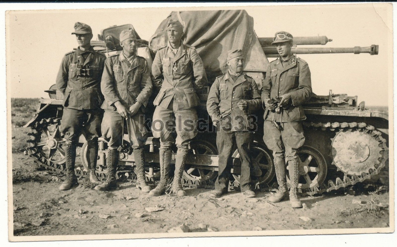 Foto Afrika Korps Panzerjäger Kommandant EK II V