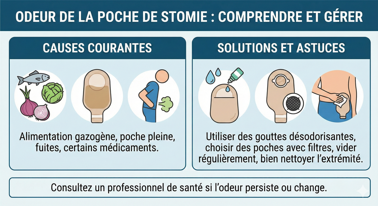 odeur de la poche de stomie
