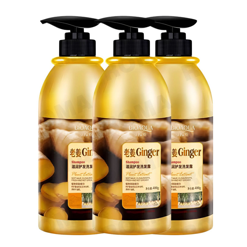 PACK 3 SHAMPOO DE JENGIBRE BIOAQUA 1200ML