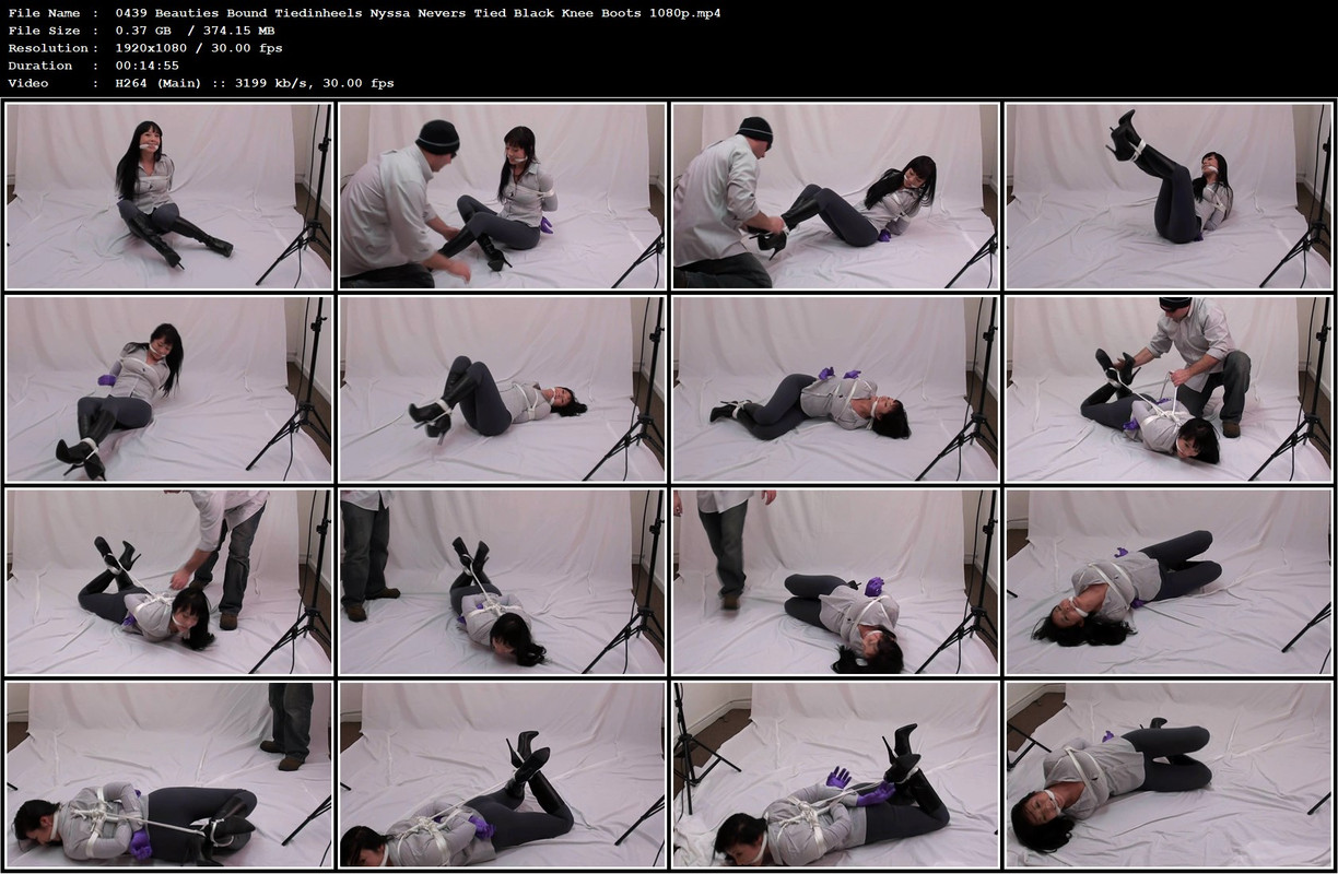 0439 Beauties Bound Tiedinheels Nyssa Nevers Tied Black Knee Boots 1080p.mp4