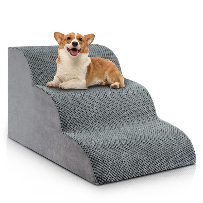 Chic Threads Dog Stairs 3-Step for High Beds and Couch