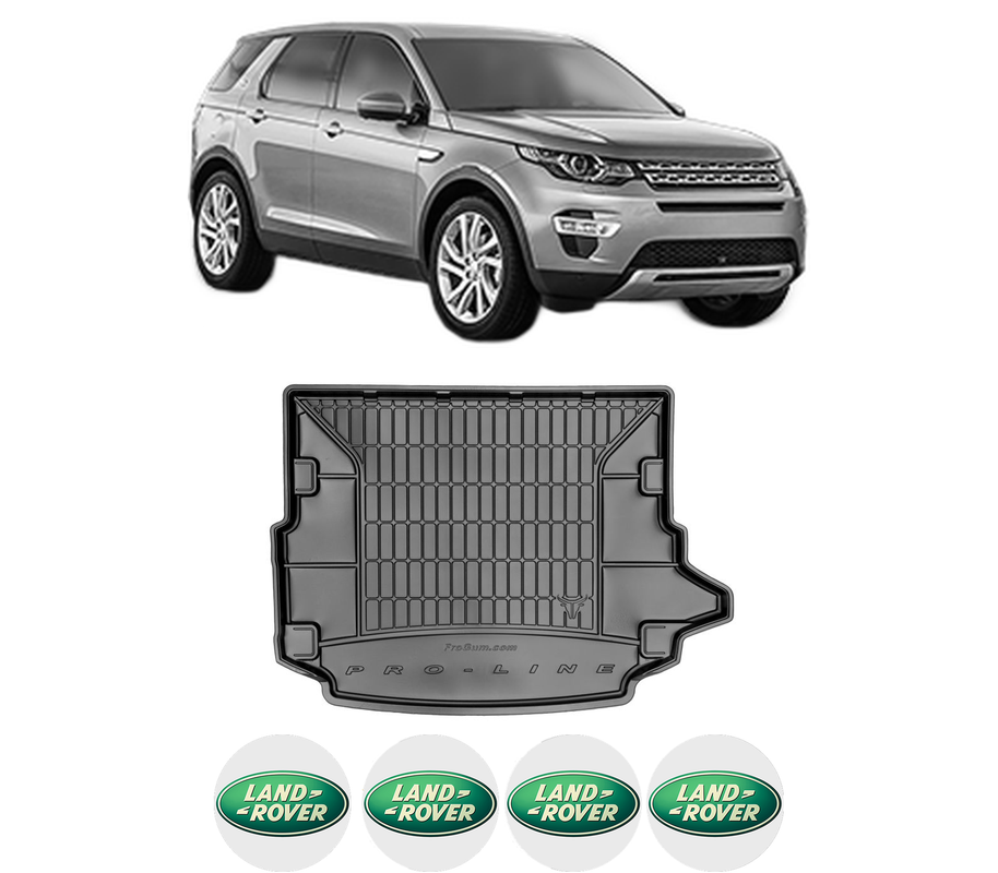 Tavita Portbagaj LAND ROVER DISCOVERY SPORT (L550) din 2014-2022, Protectie Portbagaj Auto, 4x Stickere auto cu LAND ROVER