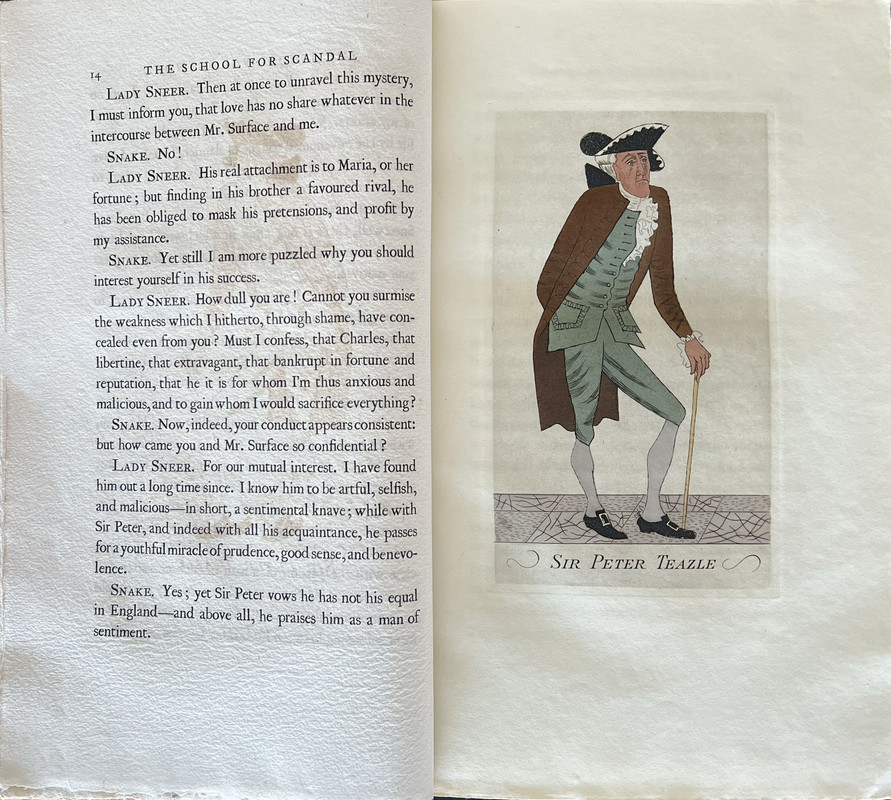 The School for Scandal by R. B. Sheridan – LIMITED EDITIONS CLUB