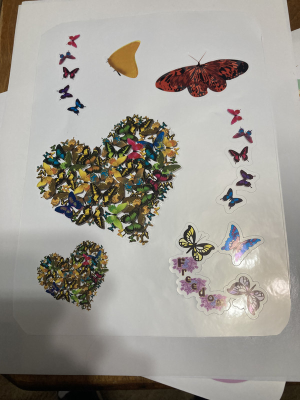 handmade butterfly sticker pack