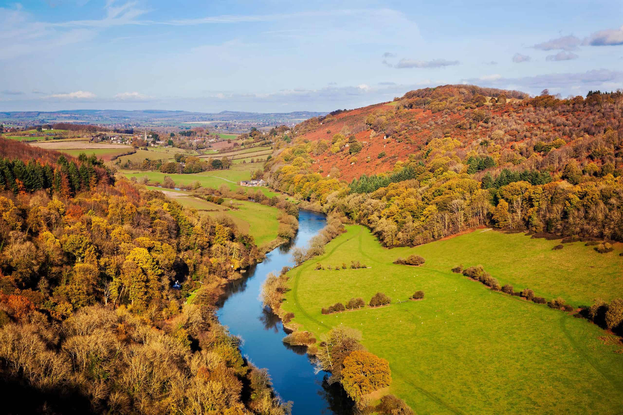 River Wye - UK river flowing through Wales