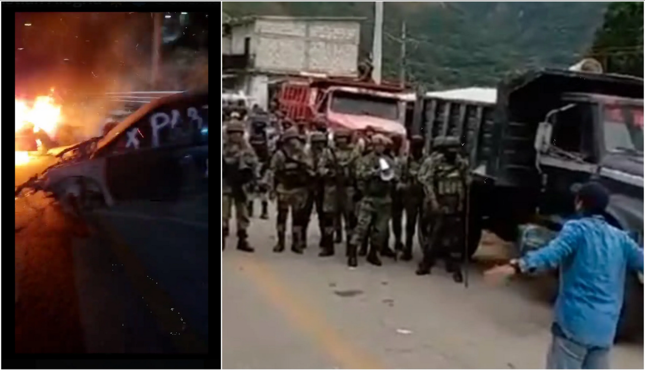 Ingreso del Ejército a Chiapas desata disparos, quema de vehículos y bloqueos