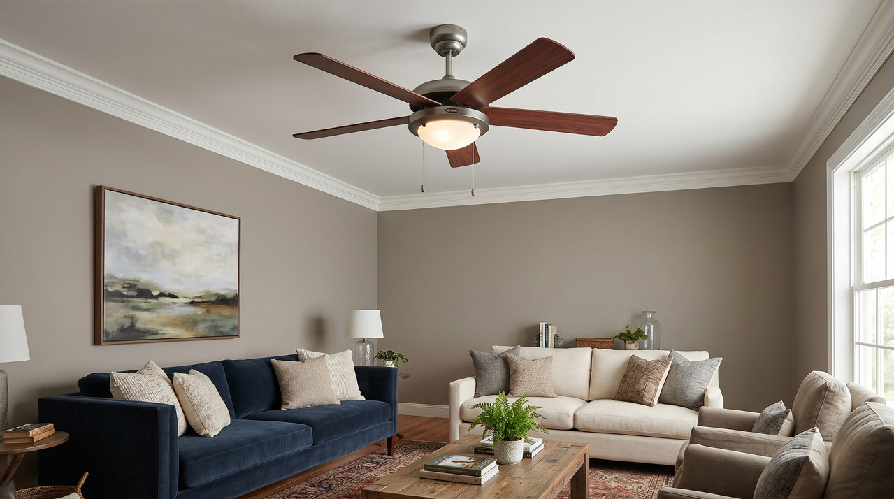 Ventilador Comet de 52 pulgadas en acabado elegante