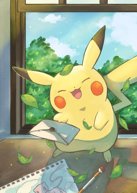 pikachu-and-mew-pokemon-drawn-by-katiwar